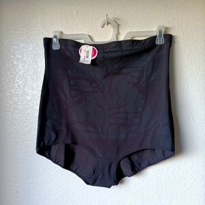 💥3/$12 Maidenform 3X Black Floral High-Waisted Shapewear